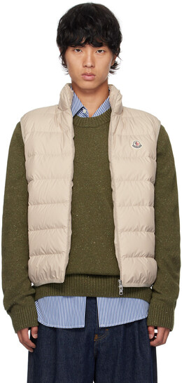 Moncler: Бежевый жилет 