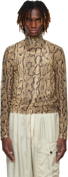 Dries Van Noten: Бежевый свитер 
