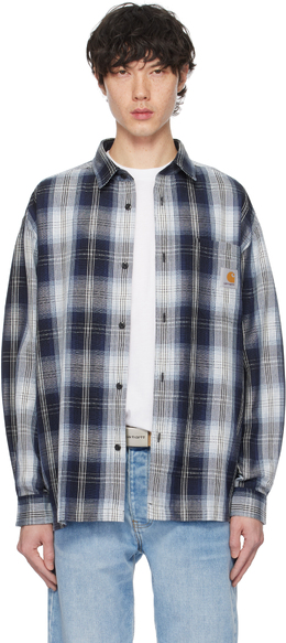 Carhartt Work In Progress: Синяя рубашка 