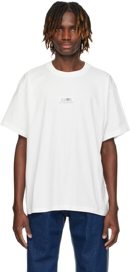 MM6 Maison Margiela: Белая футболка 
