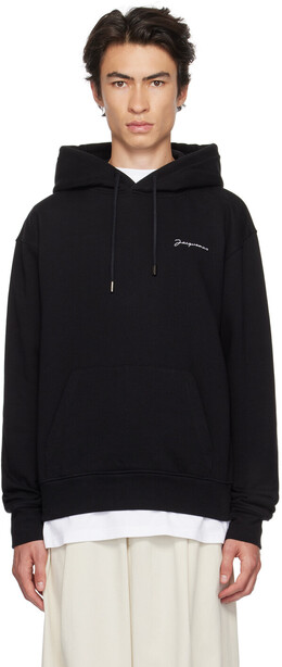 Jacquemus: Чёрная толстовка  Le Sweatshirt Brodé
