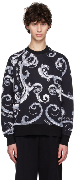 Versace Jeans Couture: Чёрная толстовка 