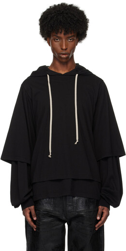 Rick Owens Drkshdw: Чёрная толстовка  Hustler