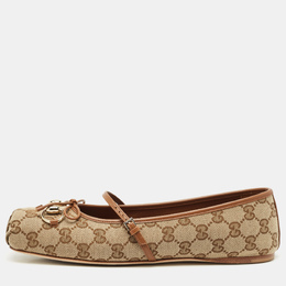 Gucci: Бежевые балетки  Horsebit