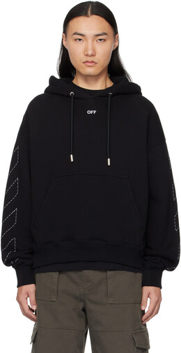 Off-White: Чёрная толстовка 