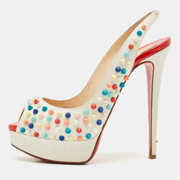 Christian Louboutin: Белые сандалии 