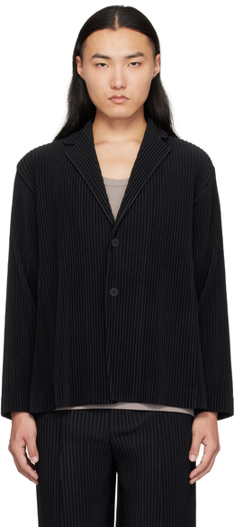 Homme Plissé Issey Miyake: Чёрные пиджаки 