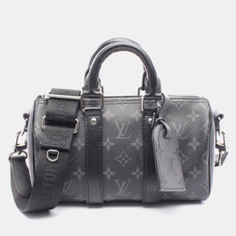 Louis Vuitton: Чёрная спортивная сумка  Keepall