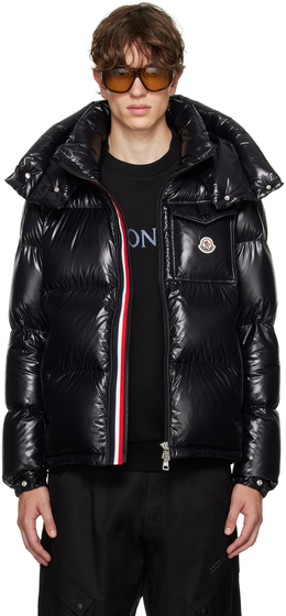 Moncler: Чёрный пуховик 