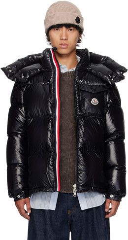 Moncler: Чёрный пуховик 