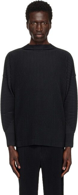 Homme Plissé Issey Miyake: Чёрная футболка 