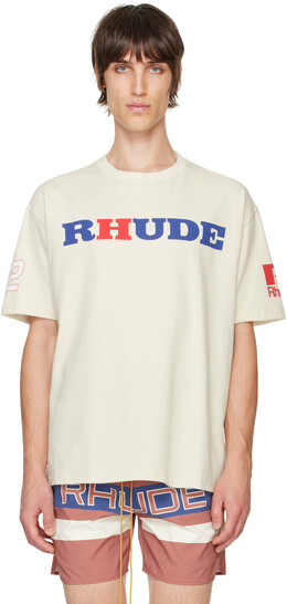 Rhude: Белая футболка 