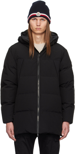 Moncler: Чёрный пуховик 