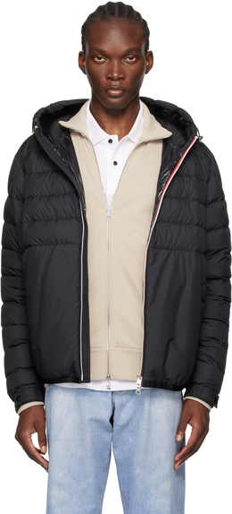 Moncler: Чёрный пуховик 