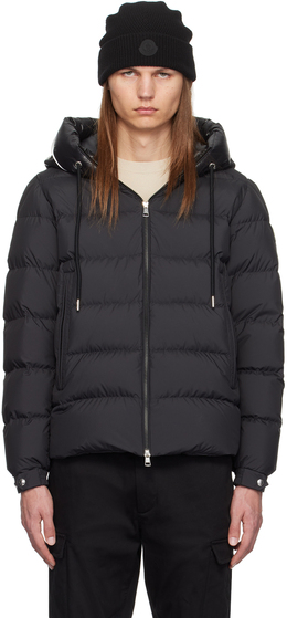 Moncler: Чёрный пуховик 