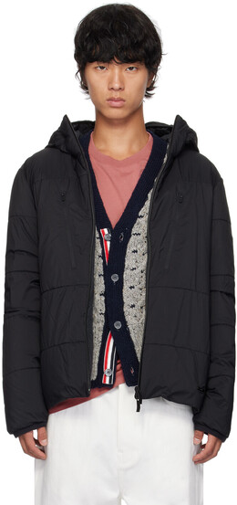 Moncler: Чёрный пуховик 