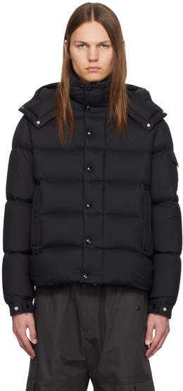 Moncler: Чёрный пуховик 