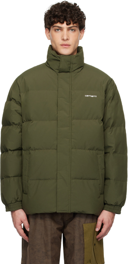 Carhartt Work In Progress: Пуховик цвета хаки 