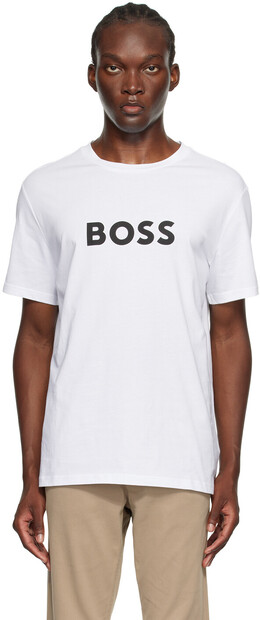 BOSS: Белая футболка 
