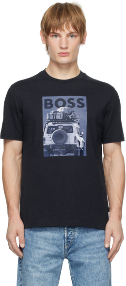 BOSS: Футболка с принтом 
