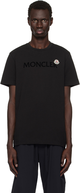 Moncler: Чёрная футболка 