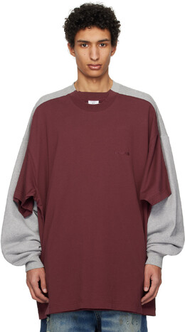 Vetements: Меланжевая футболка 