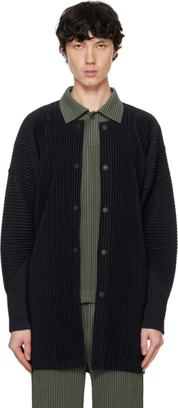 Homme Plissé Issey Miyake: Чёрная рубашка 