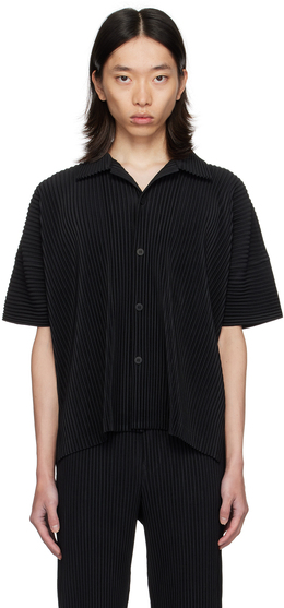 Homme Plissé Issey Miyake: Чёрная рубашка 