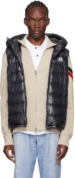 Moncler: Синий жилет 