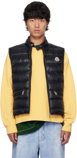 Moncler: Синий жилет 