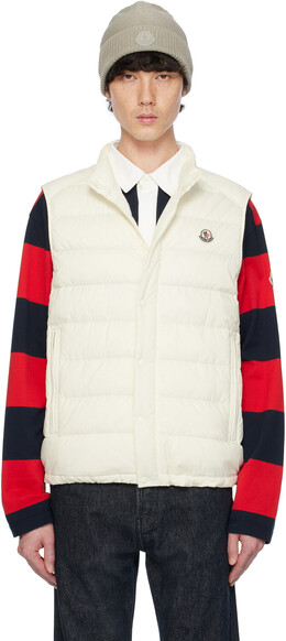 Moncler: Белый жилет 