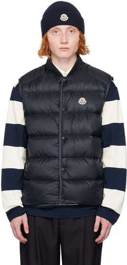 Moncler: Синий жилет 