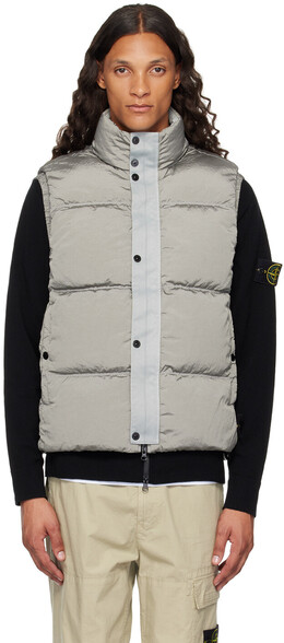 Stone Island: Серый жилет 
