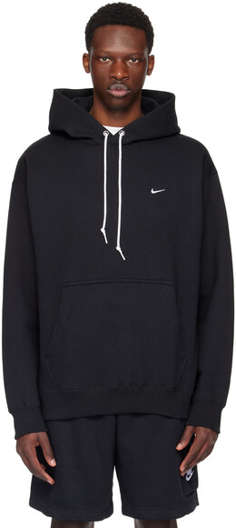 Nike: Чёрная толстовка  Solo Swoosh