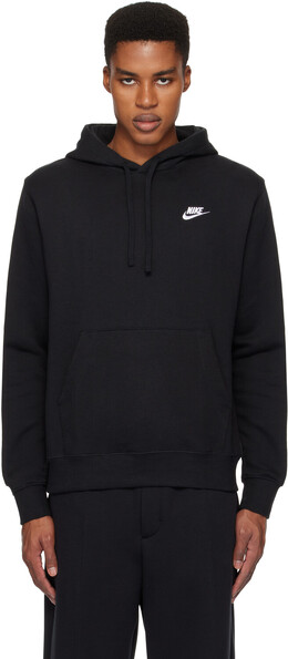 Nike: Чёрная толстовка  Club