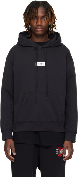 MM6 Maison Margiela: Чёрная толстовка 