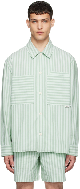 Maison Kitsuné: Зелёная рубашка 