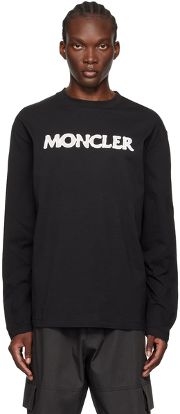Moncler: Чёрная футболка 