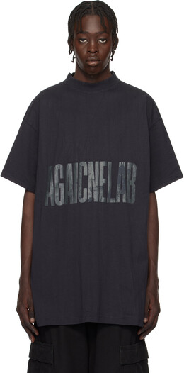 Balenciaga: Чёрная футболка 