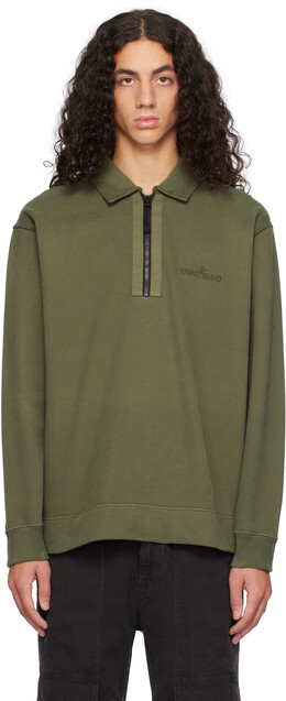 Stone Island: Зелёное поло 