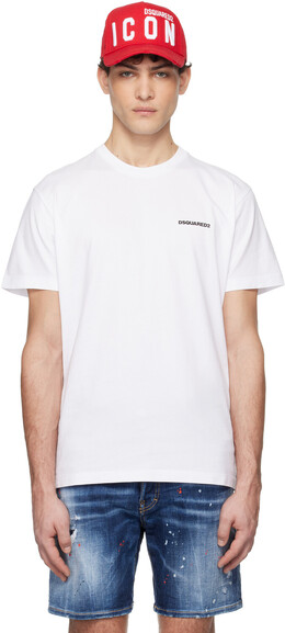 Dsquared2: Белая футболка  Cool