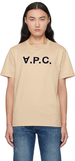A.P.C.: Бежевая футболка  VPC