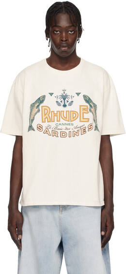 Rhude: Белая футболка 