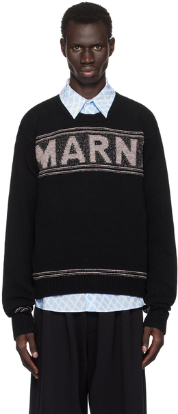 Marni: Чёрный свитер 
