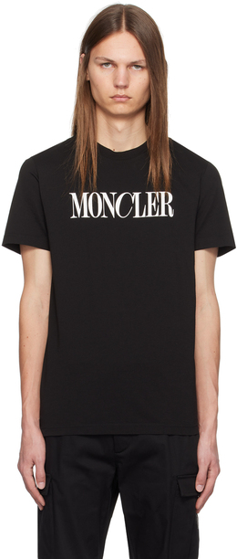Moncler: Чёрная футболка 