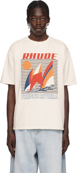 Rhude: Белая футболка 