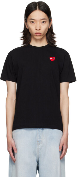 Comme Des Garçons Play: Чёрная футболка 