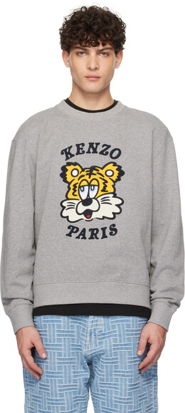 Kenzo: Серая толстовка  Paris