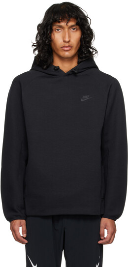 Nike: Чёрная толстовка  Tech Fleece