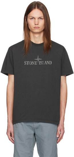 Stone Island: Серая футболка 